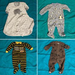 Infant Fleece Sleepers size 0-3 months (all for one price)