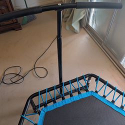 Soozier Fitness Rebounder Mini Trampoline w/ Balance Bar