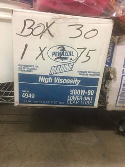 Marine oil brand new 30 for the box or 2.75 per bottle