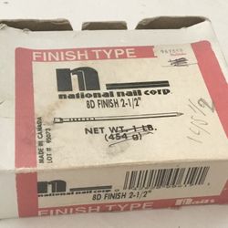 National Nail 8 D Finish. 2 1/2” New