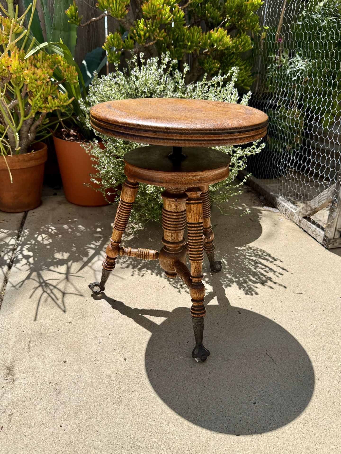 Antique Piano Stool