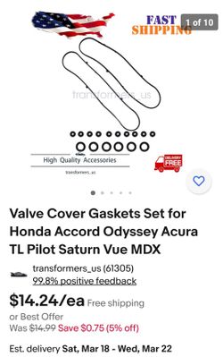 Gaskets Set Honda Acura New Condition