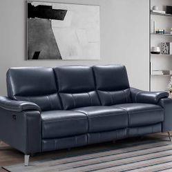 Indigo Bay Leather Power Reclining Sofa 