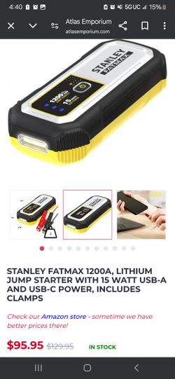Standley Fatmax Jumpstart Portable 