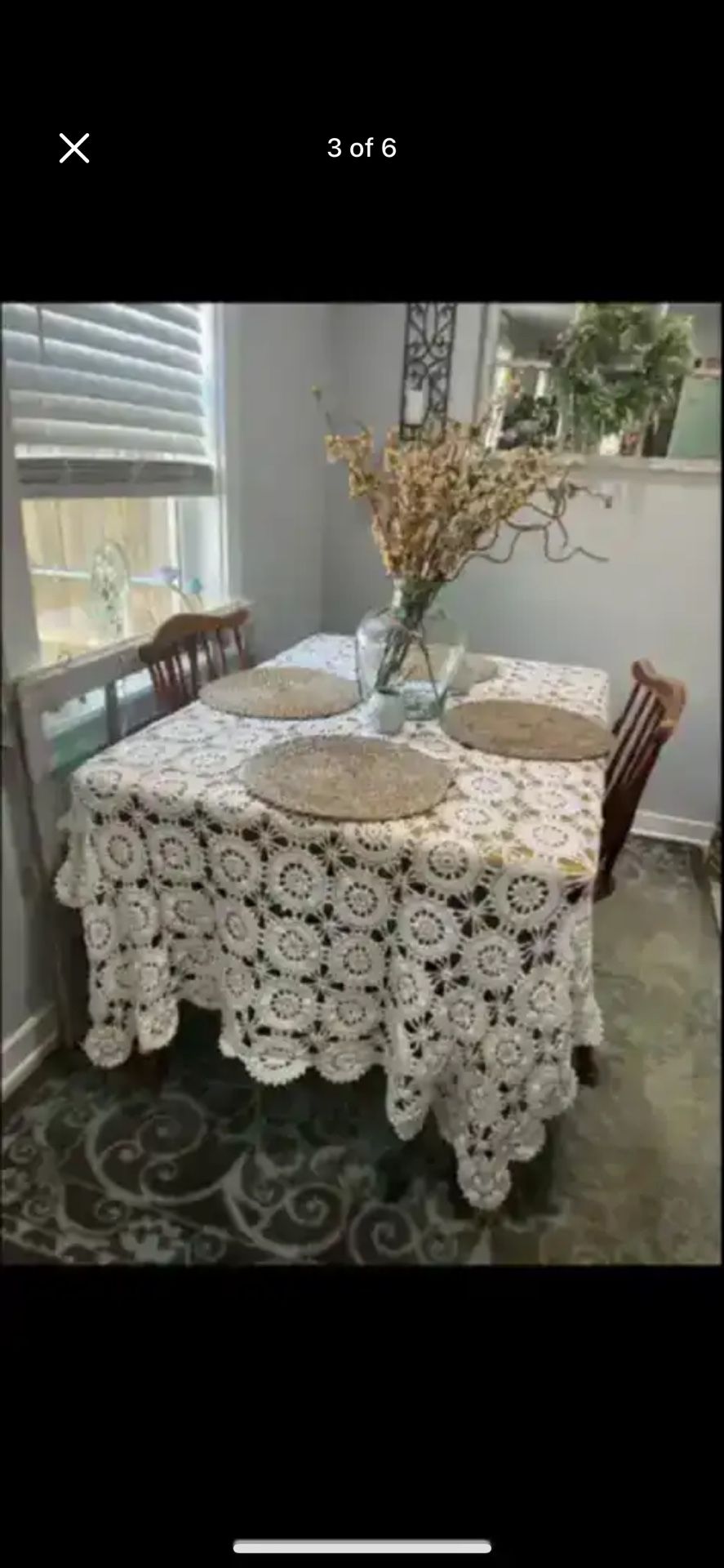Wooden Table w/ Leaf and 2 Chairs