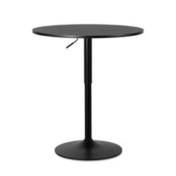 MoNiBloom Bar Table Round Cocktail Table, 31.5 Inch Adjustable-Heigh Pub Table Sturdy Base Bistro Table for Dining Room Home Kitchen Patio Bistro, Bla