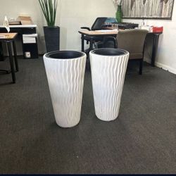 White Round Planter Pot