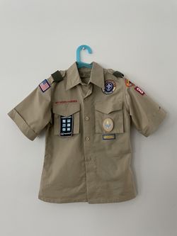 Boy Scouts Of America Shirt - Youth Small Size plus Belt & Scarf