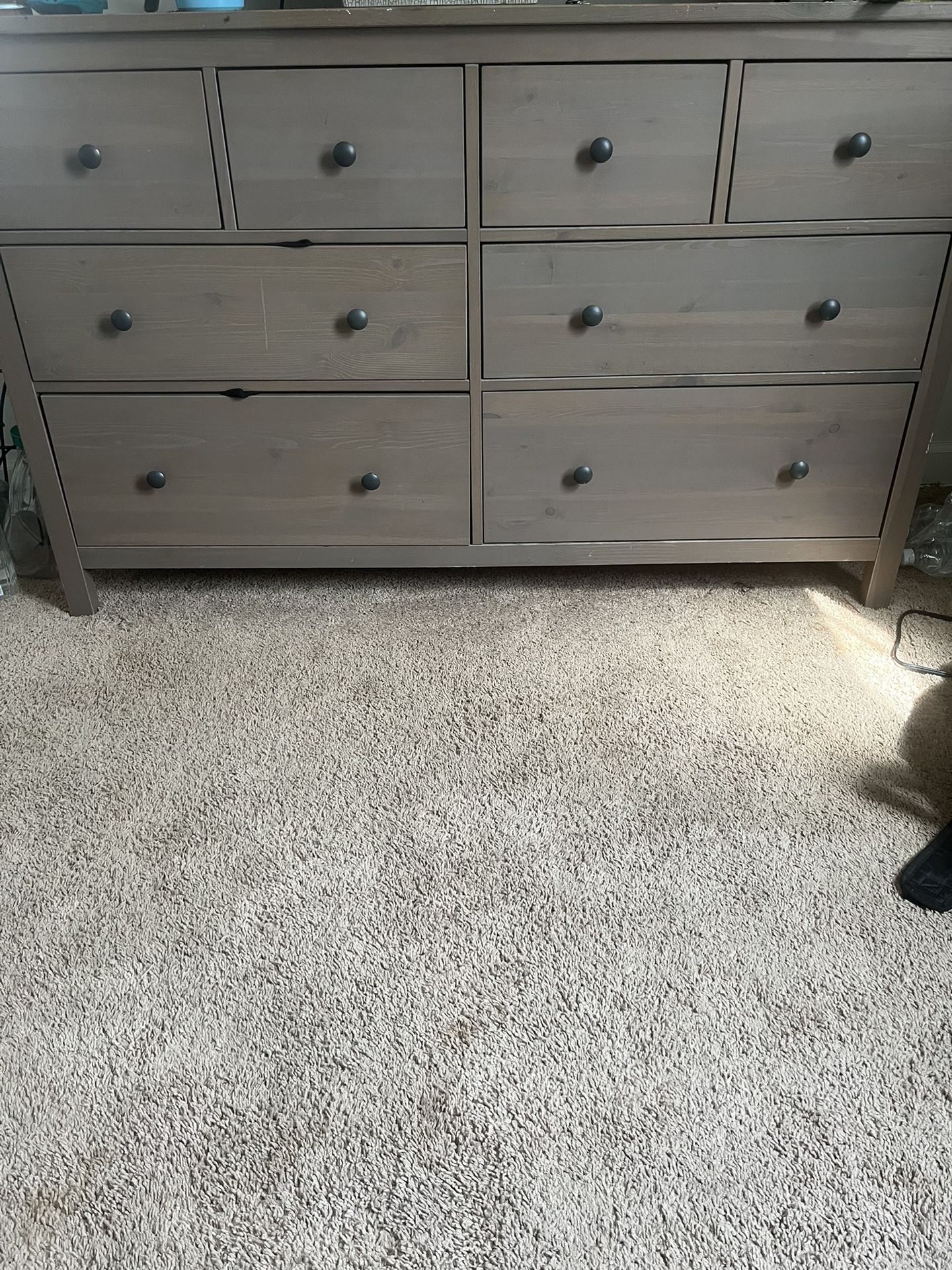 8-drawer dresser, dark gray, 63x37 3/4"