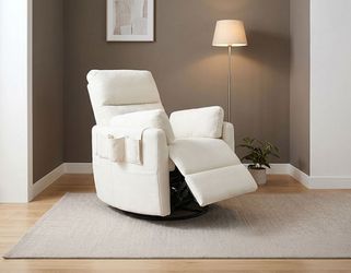 WHITE POWER RECLINER BUILT CUP HOLDER POCKET RECLINING BACKREST SEAT