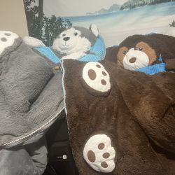 Plush sleeping bags