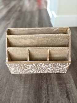 Rustic Wood Letter Organizer