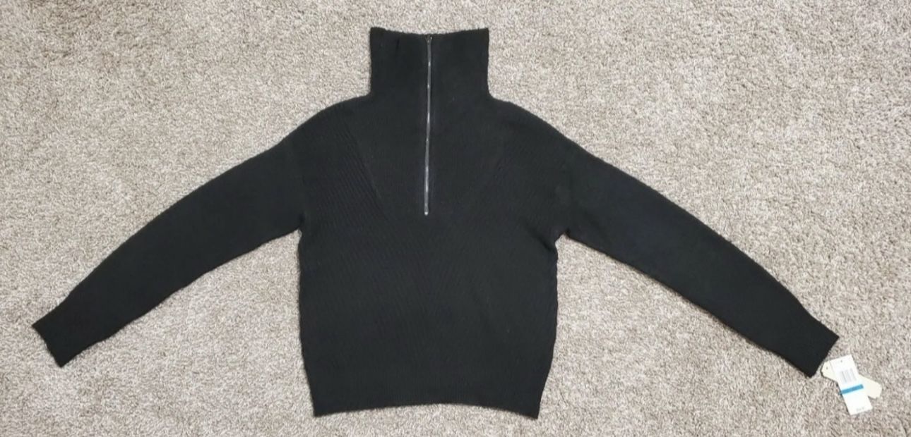 Women's Gianni Bini GB Long Sleeve Knit Pullover Sweater Size XL Black