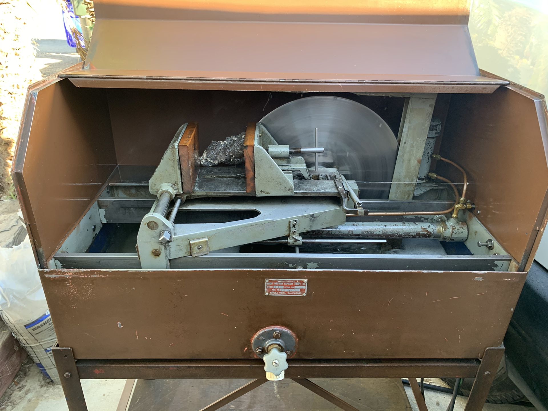 Great western 18” lapidary slab saw