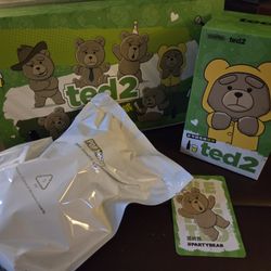 New In Box Ted 2 "Party Bear" Keychain From Pop Mart