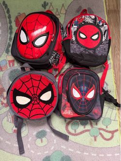 Lot of Spider-man kids backpacks