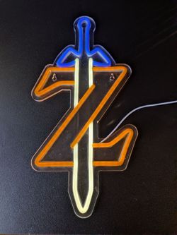 Legend of Zelda Sword Z LED Neon Light Sign USB Powered Gaming Room Decor