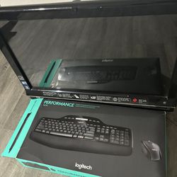 Monitor and keyboard