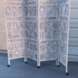 Vintage Hand Carved Wall Divider
