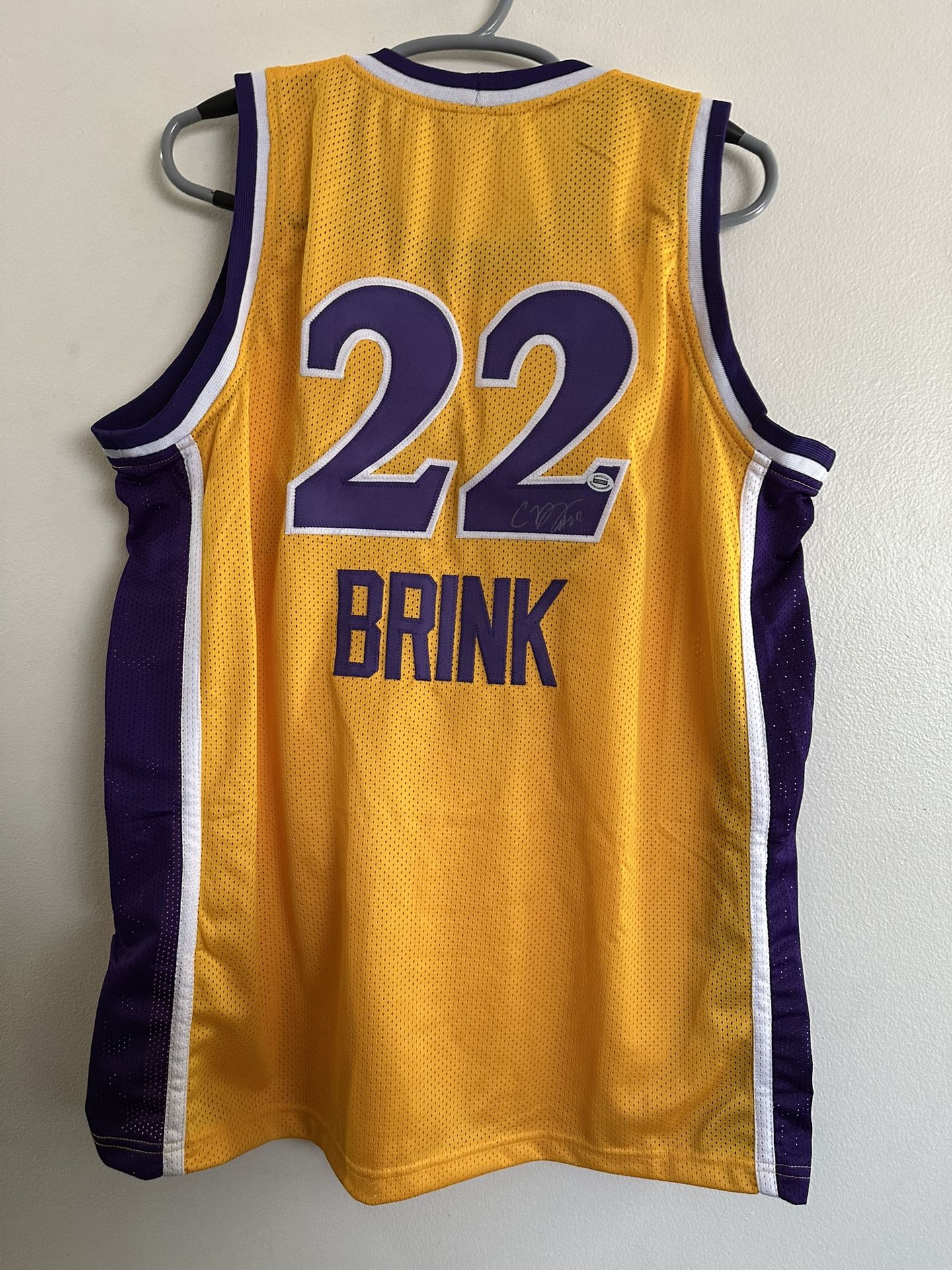 CAMERON BRINK SIGNED LOS ANGELES LA SPARKS AUTOGRAPHED CUSTOM JERSEY W/COA 599