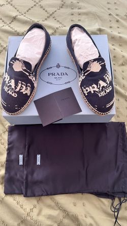 Authentic Prada Espadrille Shoes size 7.5/38