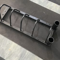 Steelbody Horizontal Plate and Olympic Bar Rack Organizer with Steel Frame  41”L x 11”W x 9.5”H