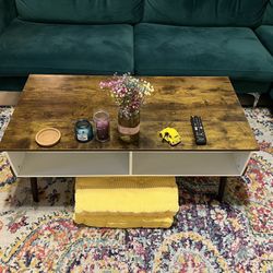 Coffee Table Adjustable With storage 