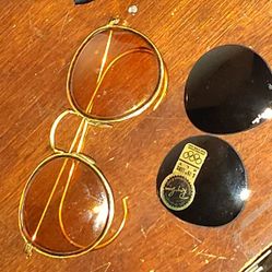 Vintage 12k Oval Shaped Ray,Ban