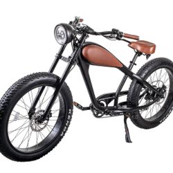 Adult Electric Bicycle 750W 26 inch Fat Tire Cafe Racer Beach Cruiser Bike