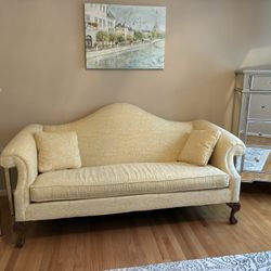 Ethan Allen Camel Back Sofa
