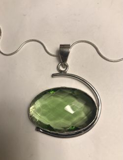 Peridot 925 Sterling Silver Necklace