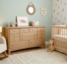 POTTERY BARN INSPIRED WOOD DRESSER/ NURSERY/ REFINISHED