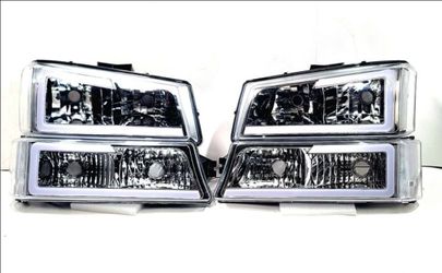 LED Headlights for 03-06 Chevy Silverado Avalanche  Headlamp Set