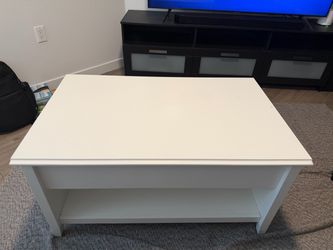 IKEA VITTERYD adjustable lift-top coffee table, white