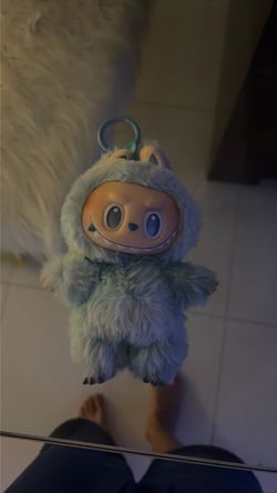 A blue labubu