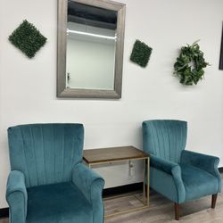 Duo Teal Accent Chairs