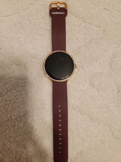 Rose Gold Smartwatch with Crystal Bezel