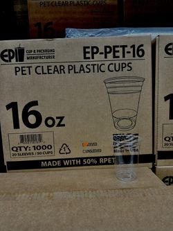 16 OZ PET PLASTIC CUP