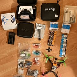 FPV Drone Bundle – 5” Freestyle + 3 Whoops + 25+ Batteries – No Controller