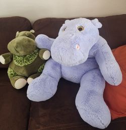 2 Stuffed hippos