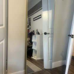 Gold Rectangular Mirror – 65” x 24” | Elegant Wall Decor