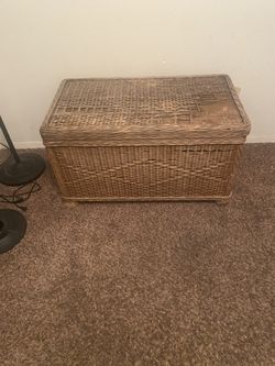 Brown Wicker Storage