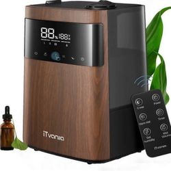 iTvanila Humidifier, 5.5L Warm and Cool Mist Humidifiers for Bedroom with Customized Humidity, Sleep