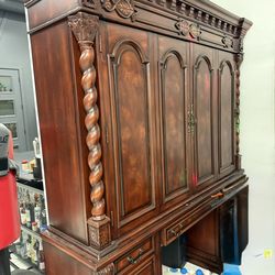 Antique Custom Cabinet – 8ft x 6ft – Cherry Finish