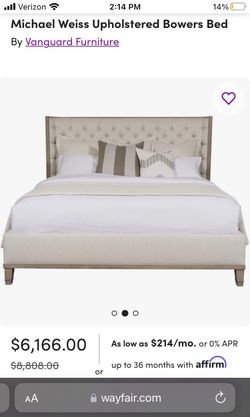 Oak Upholstered Ca King bed