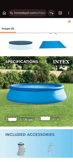 4 foot deep pool- Intex