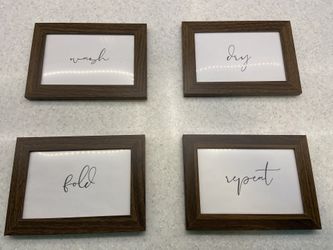 Wash Fold Dry Repeat Wall Decor
