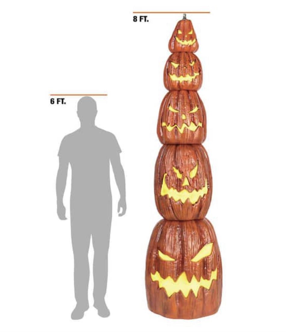 8 Ft Giant Sized LED Home Depot Stackable Pumpkins For Sale In 8-ft-giant-sized-led-home-depot-stackable-pumpkins-for-sale-in