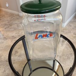 Old Candy Glass Container 