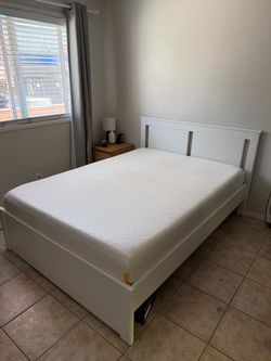 Memory foam mattress and bed frame - full size